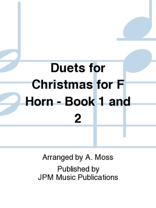 Book cover for Duets for Christmas for F Horn - Book 1 and 2