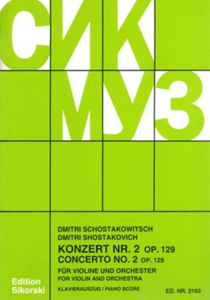 Book cover for Konzert No. 2, Op. 129