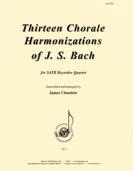 Thirteen Chorales Of J S Bach - Rcdr 4