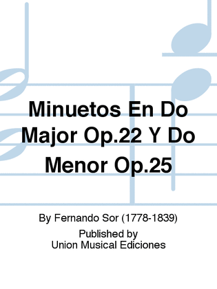 Book cover for Minuetos En Do Major Op.22 Y Do Menor Op.25