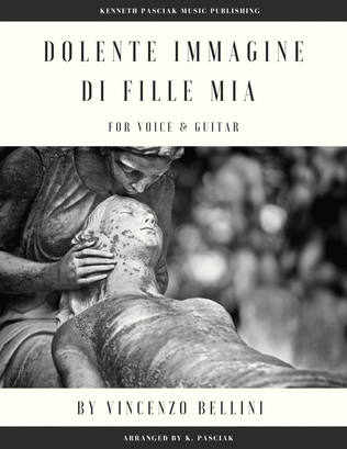 Book cover for Dolente immagine di Fille mia (for Voice and Guitar)