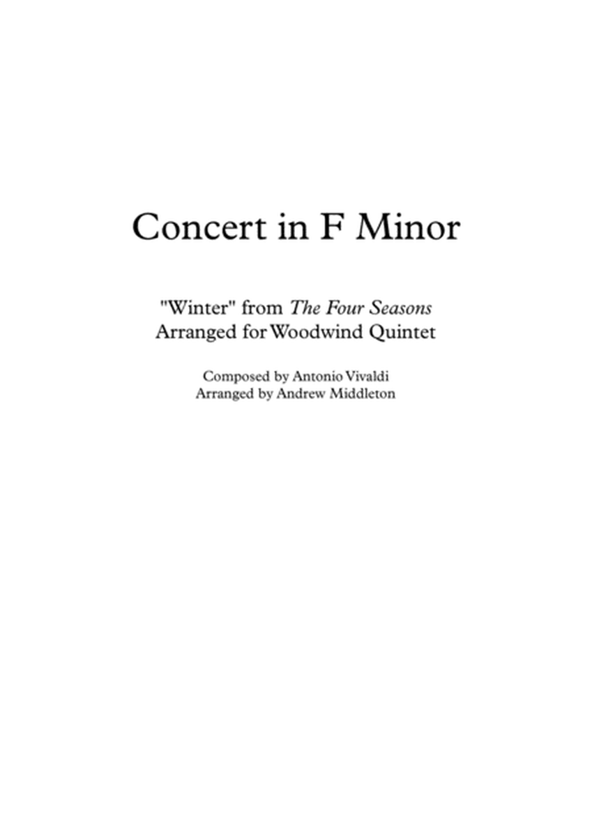 "Winter" from The Four Seasons arranged for Wind Quintet image number null