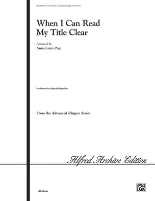 Book cover for When I Can Read My Title Clear