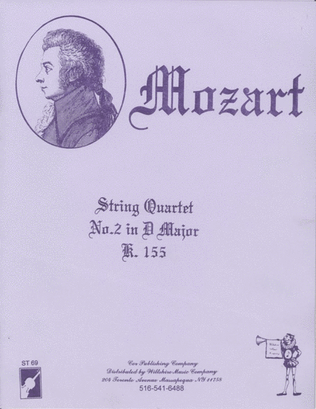 Book cover for String Quartet #2 in D Major