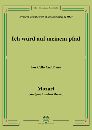 Book cover for Mozart-Ich würd auf meinem pfad,for Cello and Piano