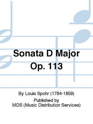 Book cover for Sonata D Major op. 113