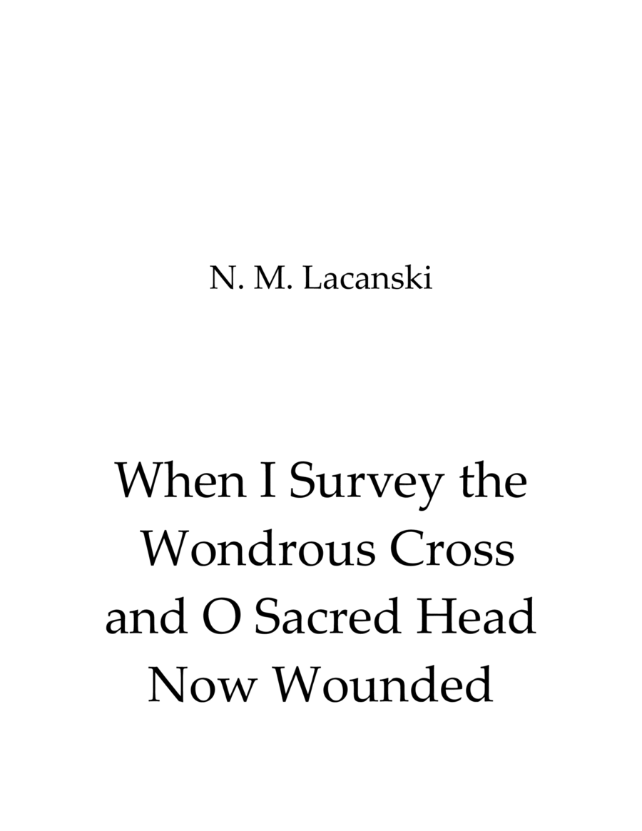 When I Survey the Wondrous Cross and O Sacred Head Now Wounded image number null