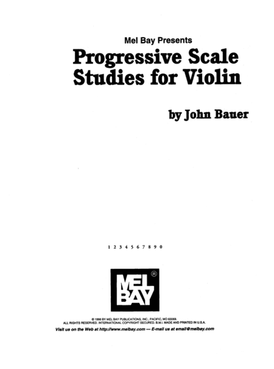 Progressive Scale Studies for Violin