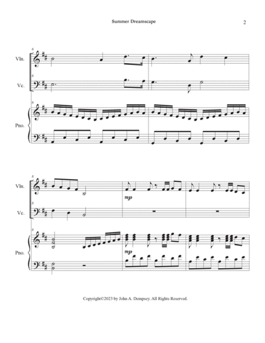 Summer Dreamscape (Piano Trio): Violin, Cello and Piano image number null