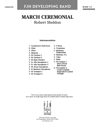 Book cover for March Ceremonial: Score