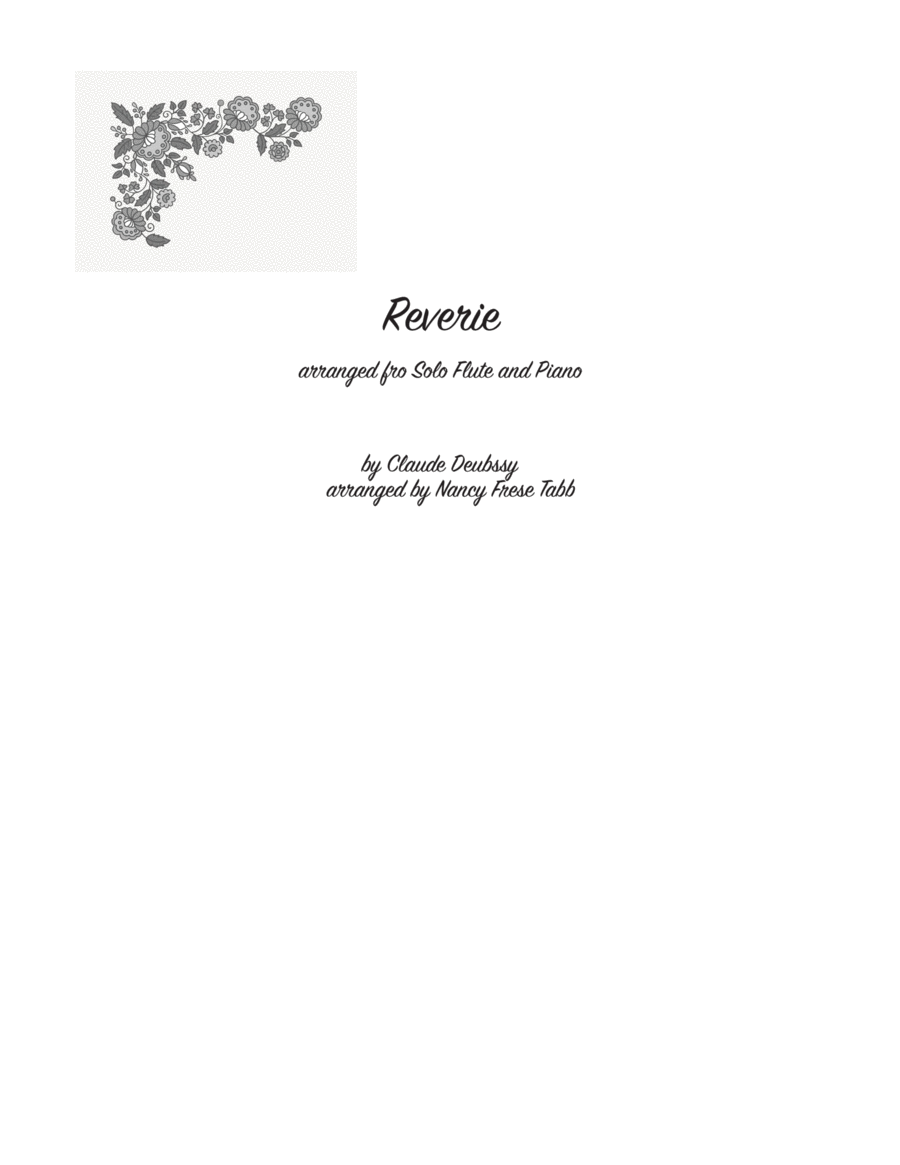 Reverie for Solo Flute and Piano by Claude Debussy Chamber Music - Digital Sheet Music