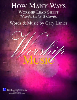 Book cover for HOW MANY WAYS, Worship Lead Sheet (Melody, Lyrics & Chords)