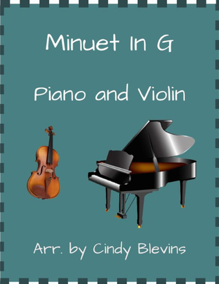 Book cover for Minuet in G, for Piano and Violin