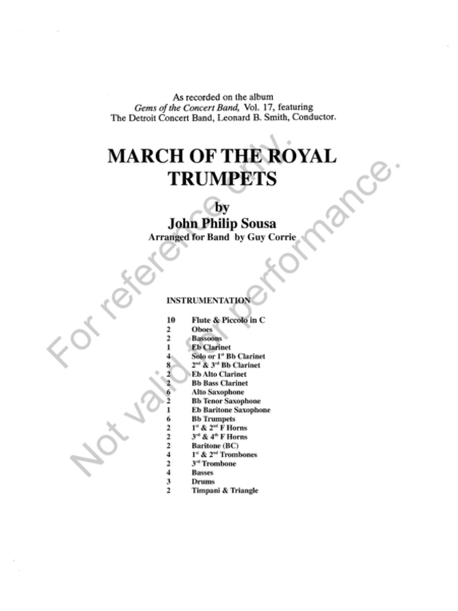 March of the Royal Trumpets image number null