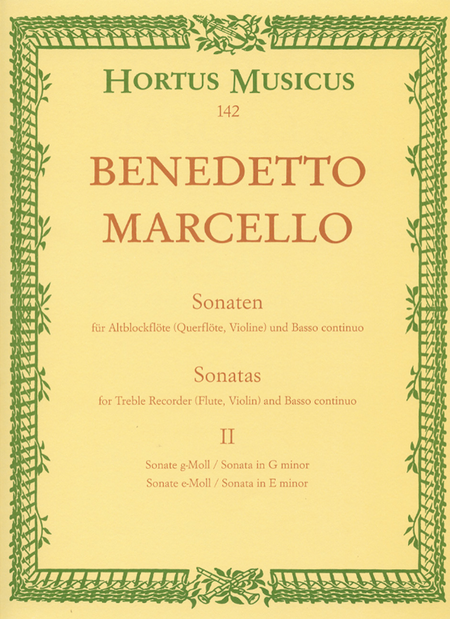 6 Sonatas for Treble Recorder or other Melodie Instruments and Basso continuo. Volume 2
