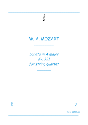 Mozart Sonata kv. 331 for String quartet