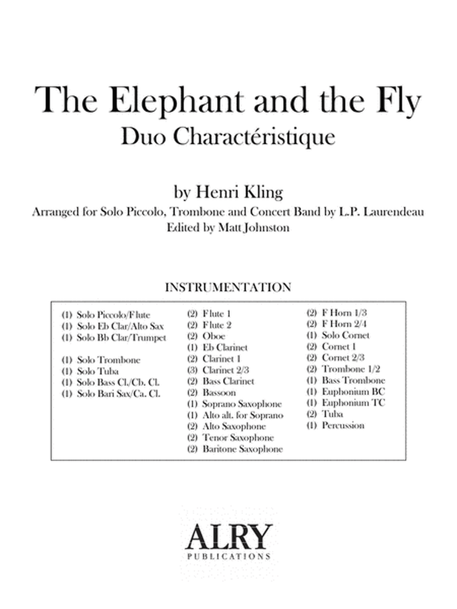 The Elephant and the Fly for Piccolo, Trombone and Concert Band