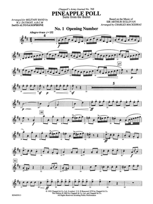 Pineapple Poll (Suite from the Ballet): 2nd E-flat Alto Saxophone