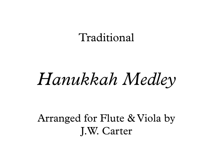 Hanukkah Medley for Flute & Viola Duet image number null