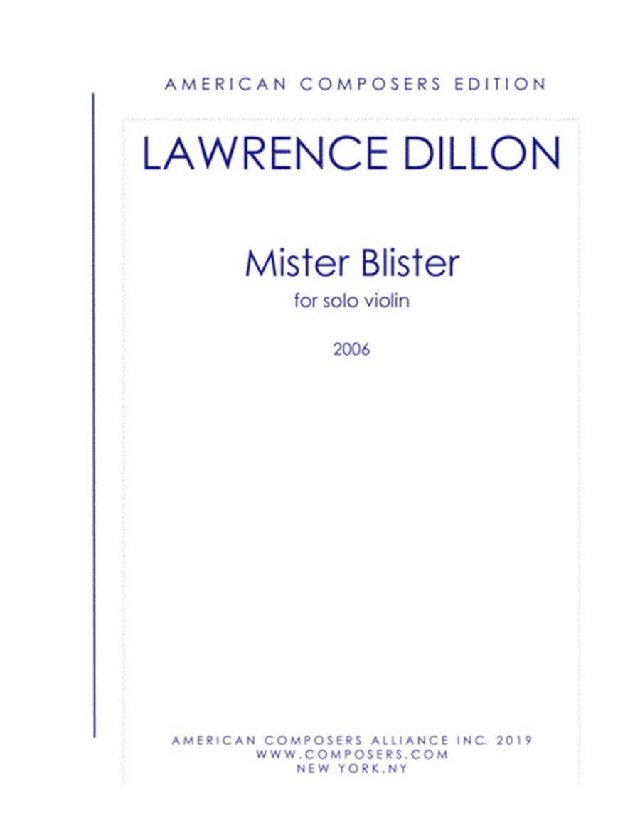 [Dillon] Mister Blister