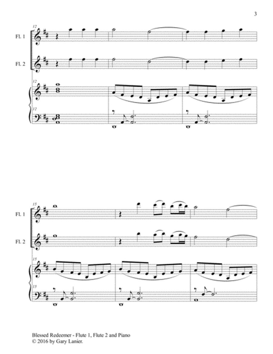 3 FAVORITE HYMNS (Trio - Flute 1, Flute 2 & Piano with Score/Parts) image number null