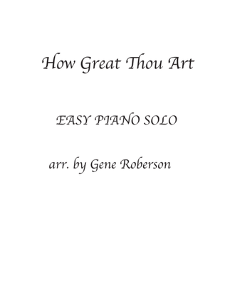 Book cover for How Great Thou Art EASY PIANO