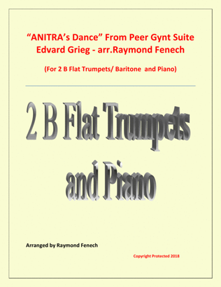 Anitra's Dance - From Peer Gynt - 2 B Flat Trumpets and Piano