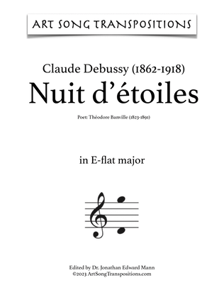 Book cover for DEBUSSY: Nuit d'étoiles (transposed to E-flat major)