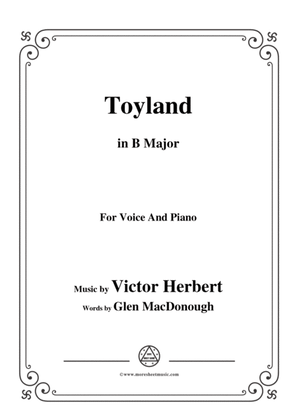 Book cover for Victor Herbert-Toyland,in B Major,for Voice and Piano