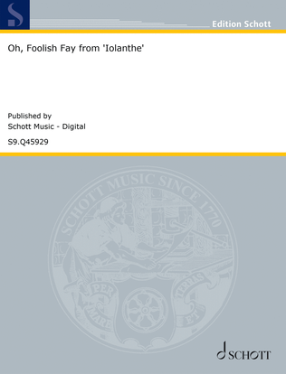 Book cover for Oh, Foolish Fay from 'Iolanthe'