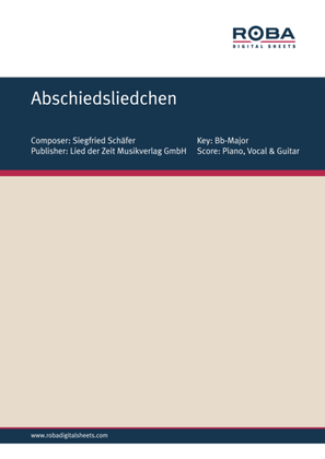Book cover for Abschiedsliedchen