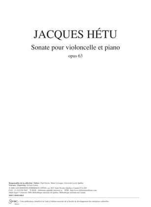 Book cover for Sonate op. 63