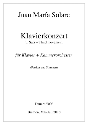 Book cover for Piano Concerto No. 1 - THIRD movement [score and parts]