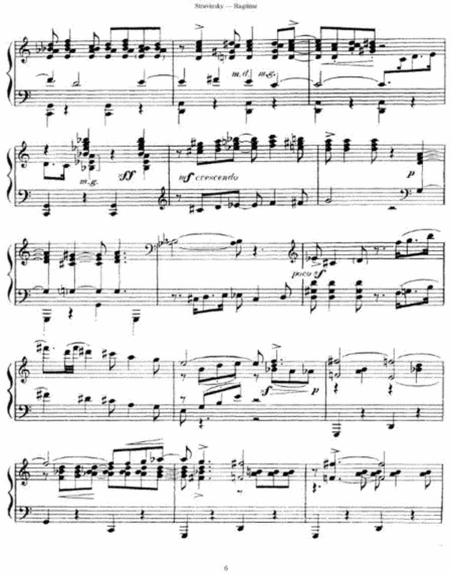 Igor Stravinsky - Ragtime (Transcribed by the composer)