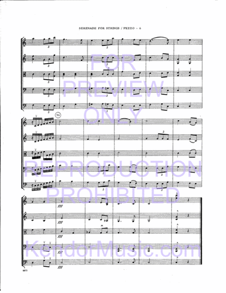 Serenade For Strings/Mvt. 1 Pezzo (Full Score)