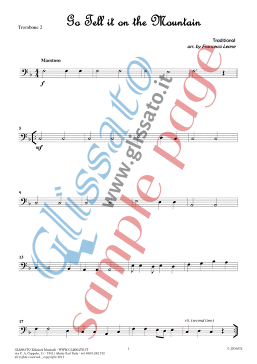 10 Easy Christmas Tunes - Trombone/Euphonium Quartet (set of parts) image number null