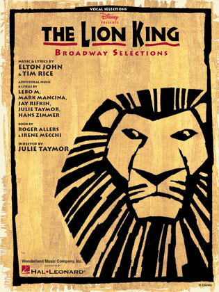 Book cover for The Lion King – Broadway Selections