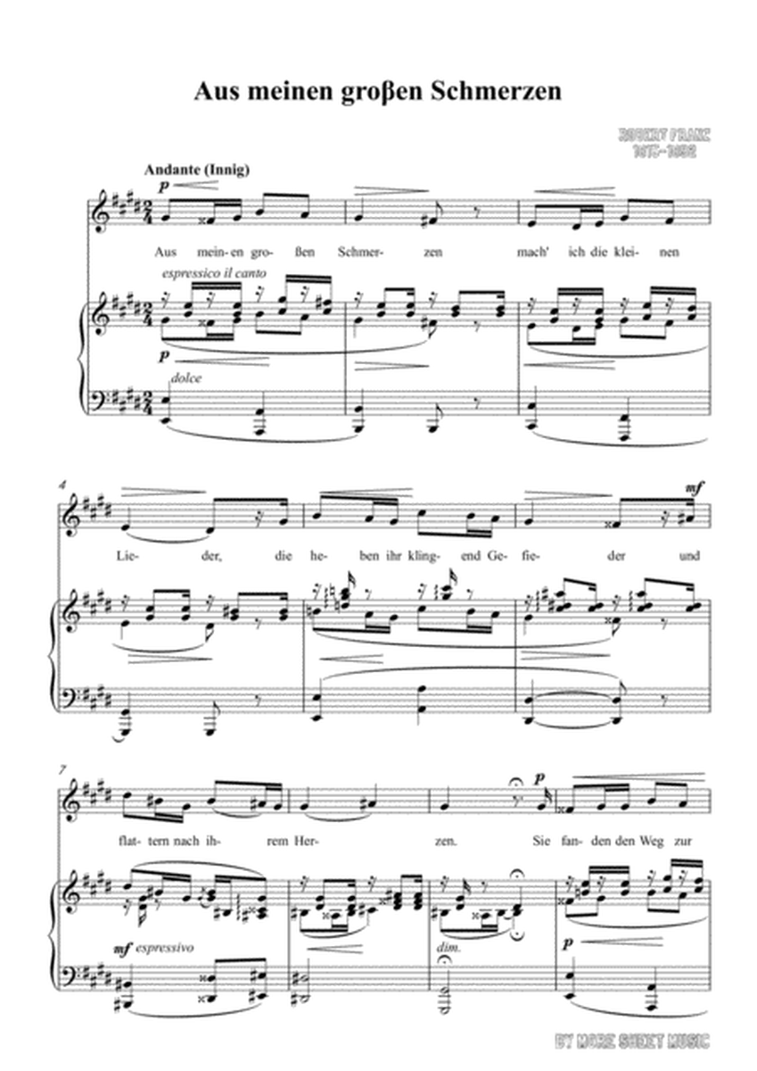 Franz-Aus meinen groβen Schmerzen in E Major,for voice and piano image number null