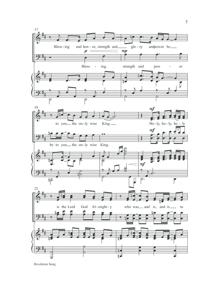 Revelation Song (Jennie Lee Riddle) » Sheet Music for Mixed Choir