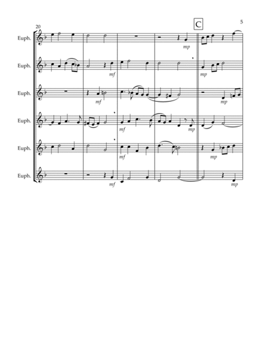 Sing Joyfully (Eb) (Euphonium Sextet) (Treble Clef)