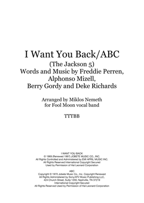 Book cover for I Want You Back