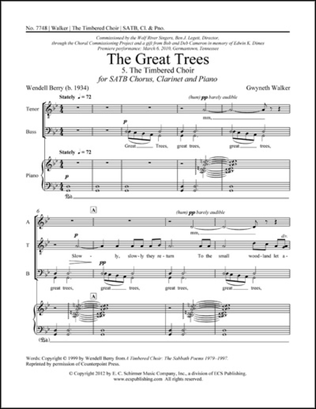 Book cover for The Great Trees: 5. The Timbered Choir