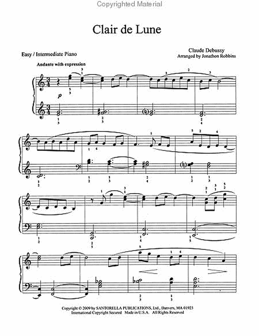 Clair de Lune and Reverie for Late Beginner to Early Intermediate Piano* with Performance CD