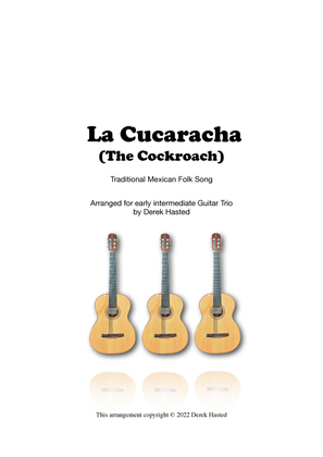 Book cover for La Cucaracha (Mexican Folk Song) for early intermediate Guitar Trio/large ensemble