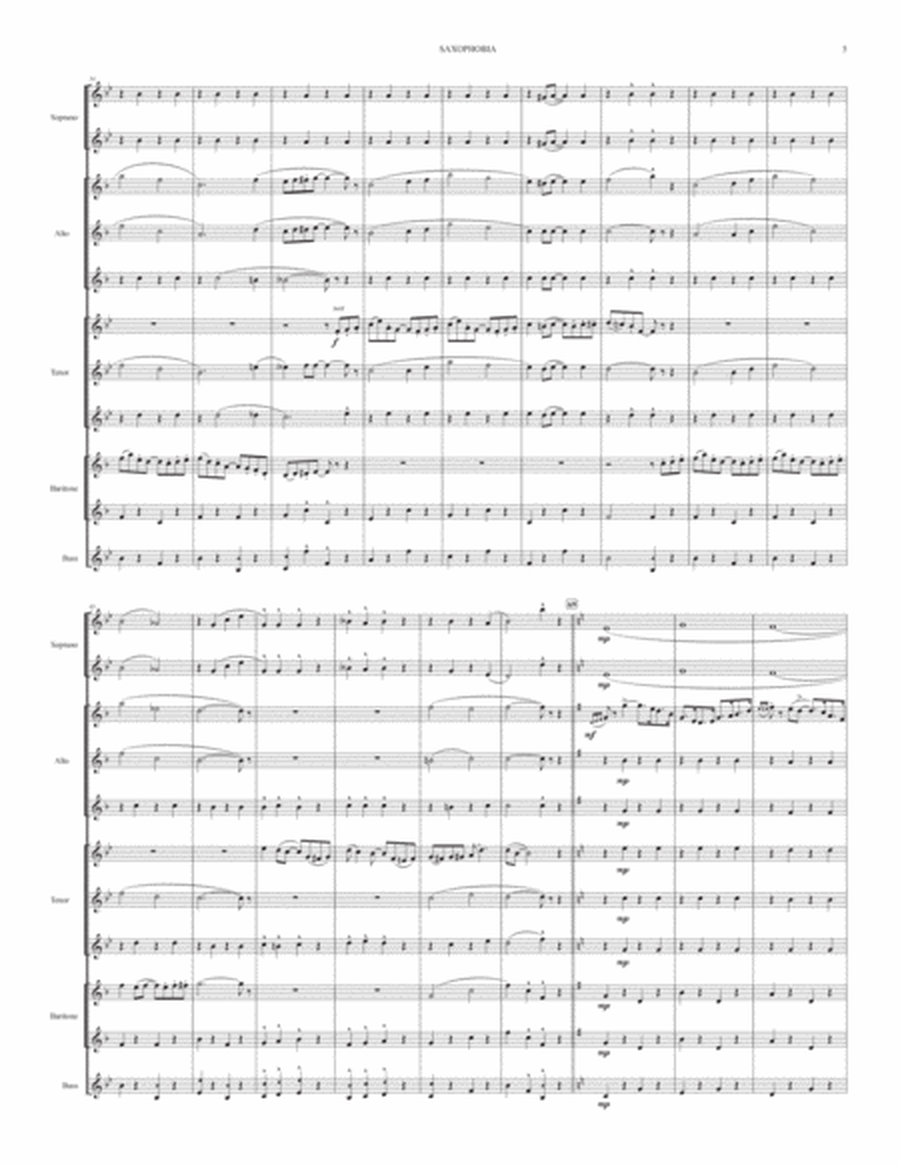 SAXOPHOBIA - for Saxophone Ensemble image number null
