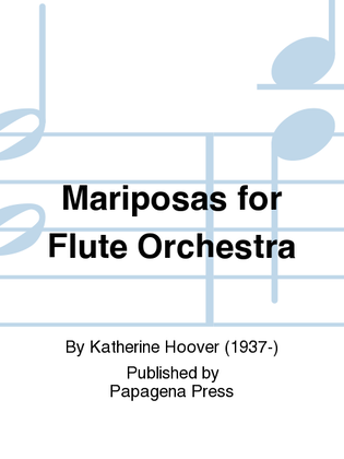 Book cover for Mariposas for Flute Orchestra