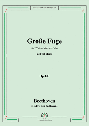 Book cover for Beethoven-Große Fuge in B flat Major,Op.133,for String Quartet