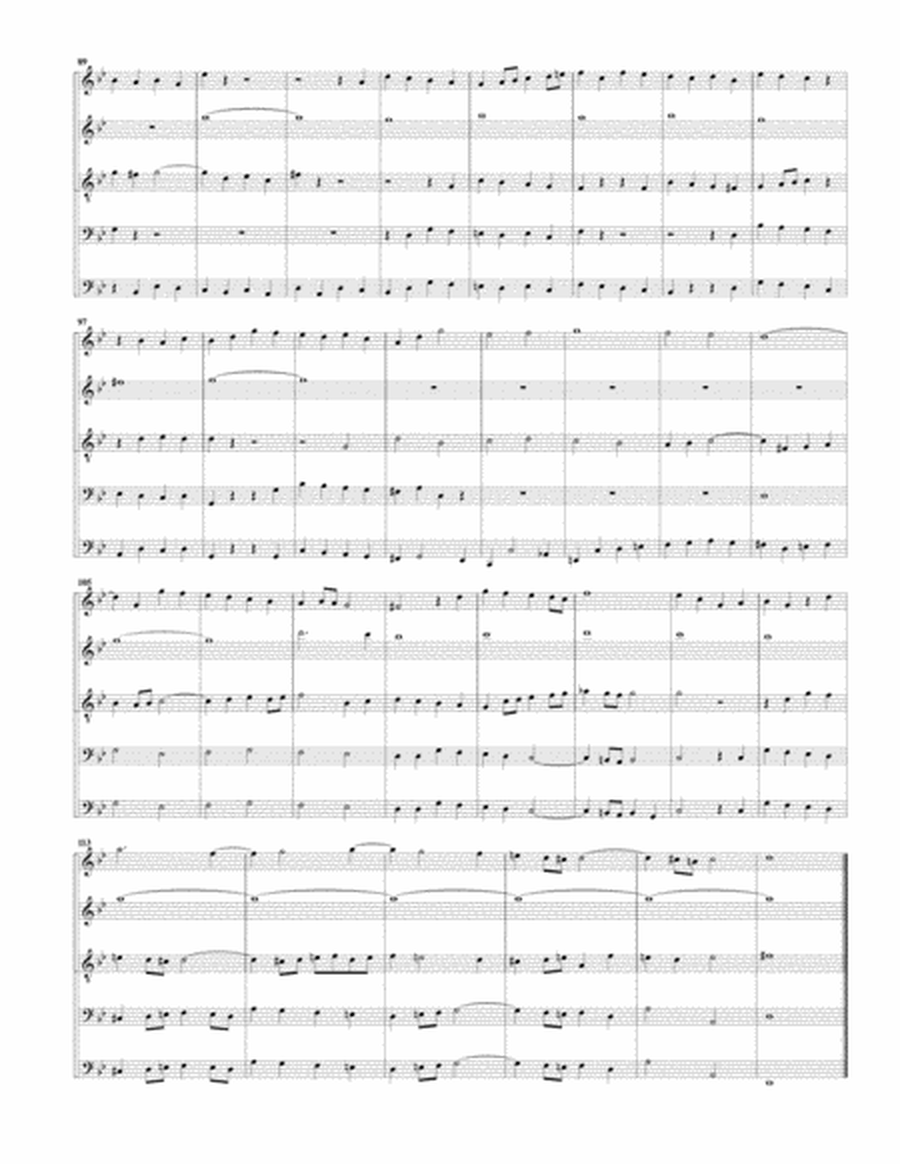 Coro: Ach Gott, vom Himmel sieh darein, BWV 2 (arrangement for 5 recorders)