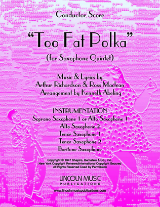 Book cover for Too Fat Polka (she's Too Fat For Me)