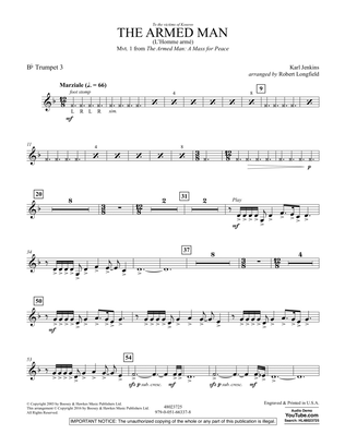 Book cover for The Armed Man (from A Mass for Peace) (arr. Robert Longfield) - Bb Trumpet 3